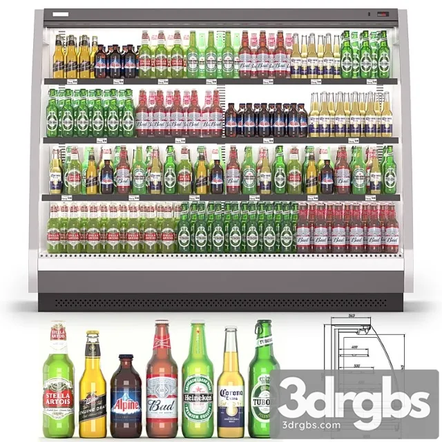 Brandford ikar with beer bottle 3D Model Download