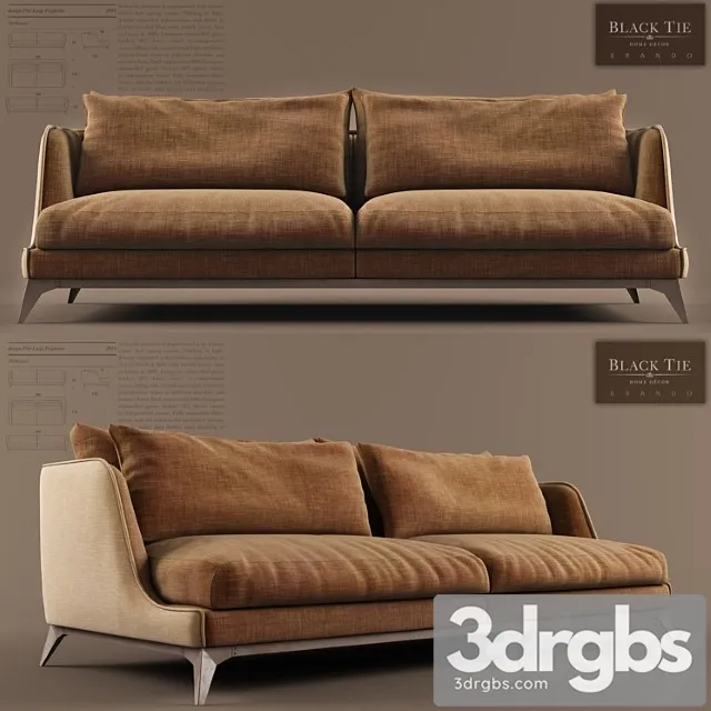 Brando sofa by black tie 2 3D Model Download