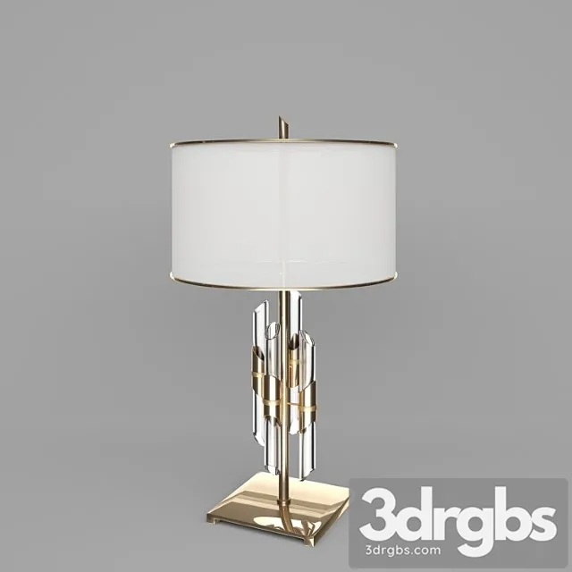 Brass And Crystal Rod Table Lamp 3D Model Download