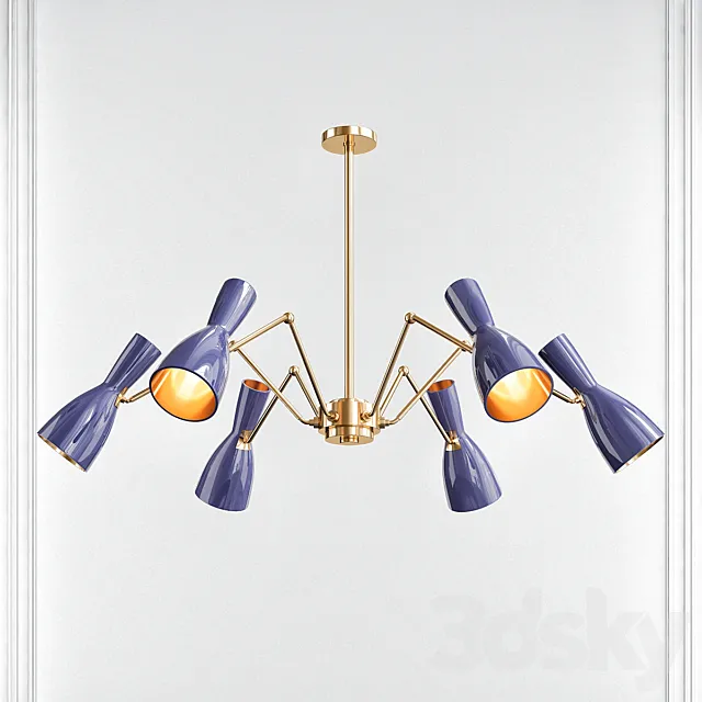 Brass brothers & Co. WORMHOLE 6-LIGHT CHANDELIER 3DModel