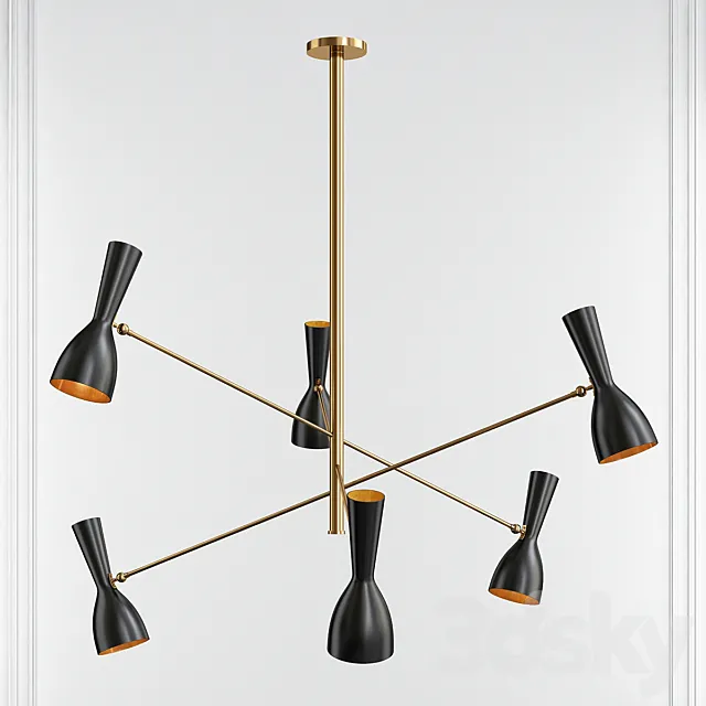 Brass brothers & Co. WORMHOLE CHANDELIER WITH GOLD LEAF 3DModel