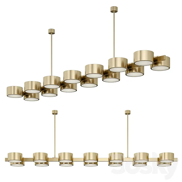 Brass Chandelier by Hans Agne Jakobsson 3D Model