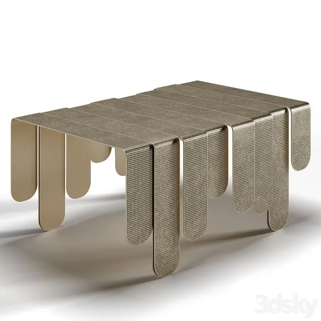 Brass coffee table XILO by DE CASTELLI 3D Model Brass coffee table XILO by DE CASTELLI 3D Model