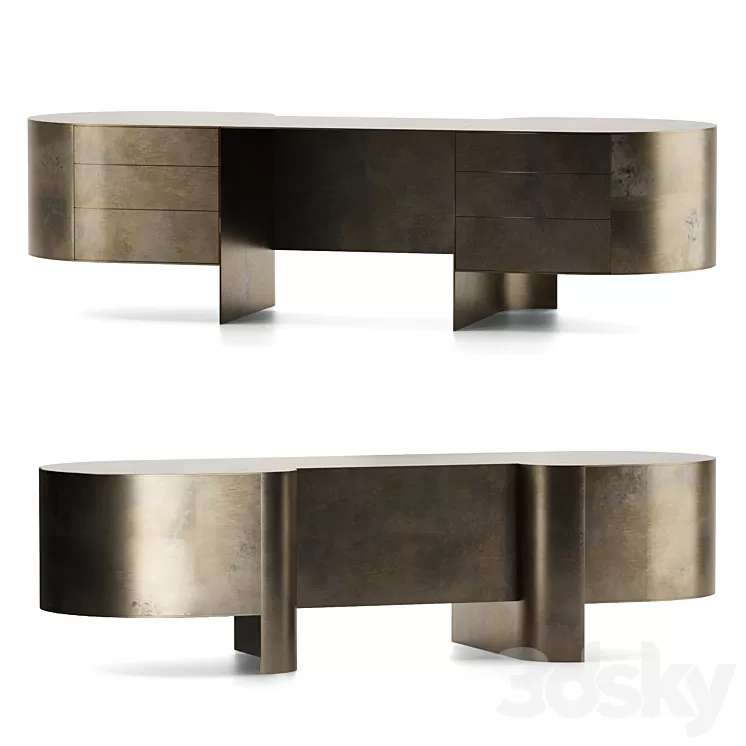 Brass Console by Brian Thoreen 3D Model Brass Console by Brian Thoreen 3D Model