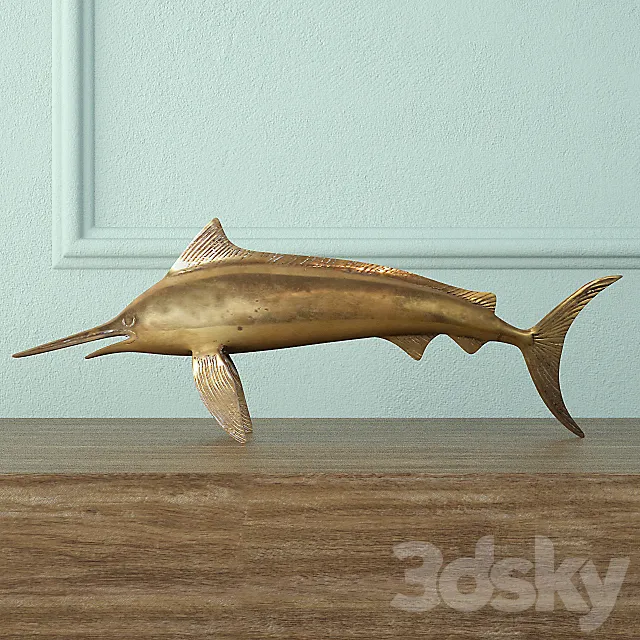Brass Marlin 3D Model Brass Marlin 3D Model