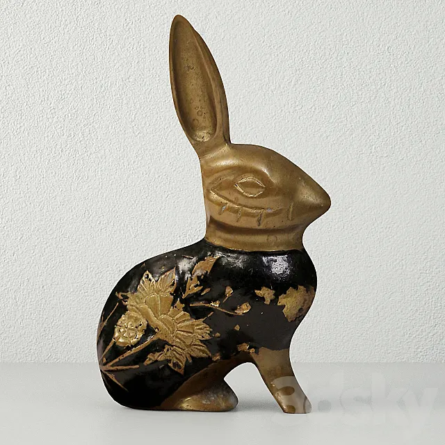 Brass Rabbit 3D Model Brass Rabbit 3D Model