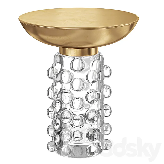 Brass Side Table 3D Model Brass Side Table 3D Model