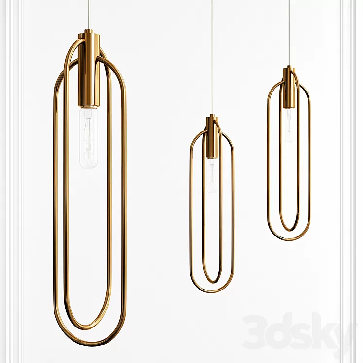 Brass tube hanger 3D Model Brass tube hanger 3D Model