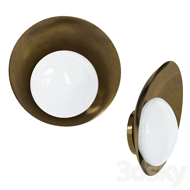 Brass Wall Lights “Concha” by Gallery L7 3DModel Brass Wall Lights “Concha” by Gallery L7 3DModel