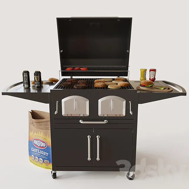 Bravo Premium Charcoal Grill 3DModel Bravo Premium Charcoal Grill 3DModel