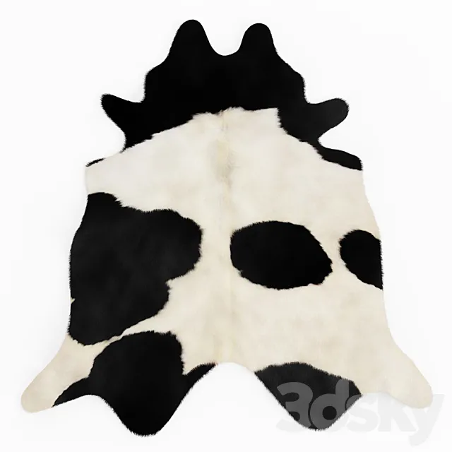 Brazilian Black And White Cowhide 3DModel Brazilian Black And White Cowhide 3DModel