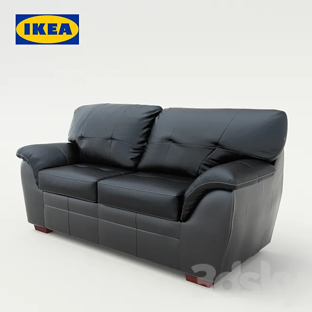 B?RBU Sofa Bed 2-seater. black 3DModel B?RBU Sofa Bed 2-seater. black 3DModel
