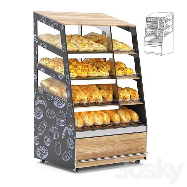 Bread rack OvenBake 3D Model