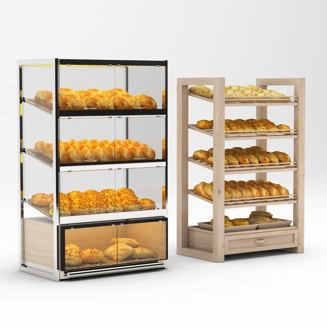 Bread racks with filling 3D Model