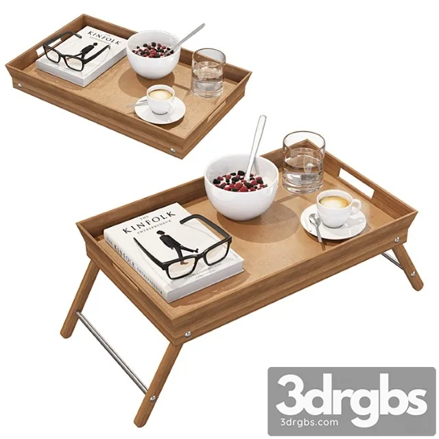 Breakfast bed tray 3D Model Download