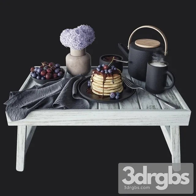 Breakfast in Bed 01 3D Model Download