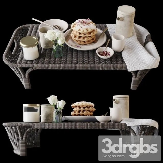 Breakfast in bed 04 3D Model Download