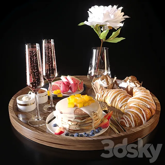 Breakfast in bed 3DModel