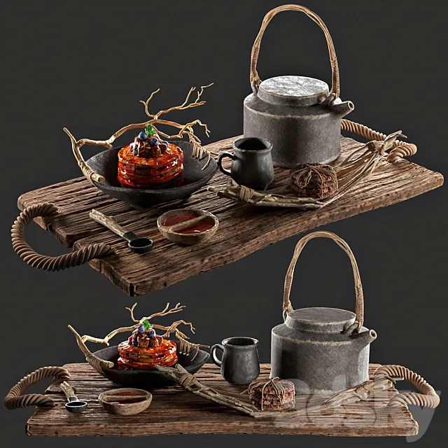 Breakfast in bed 3DModel