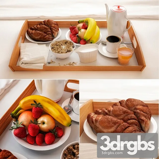 Breakfast in bed2 3D Model Download