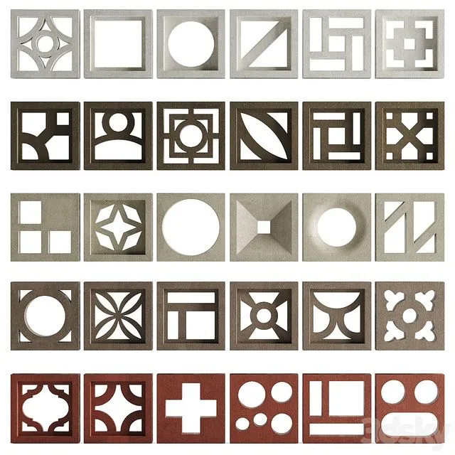 Breeze blocks 3D Model