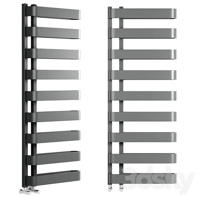 Brenton Gray Flat Panel Heated Towel Rail 3D Model Brenton Gray Flat Panel Heated Towel Rail 3D Model