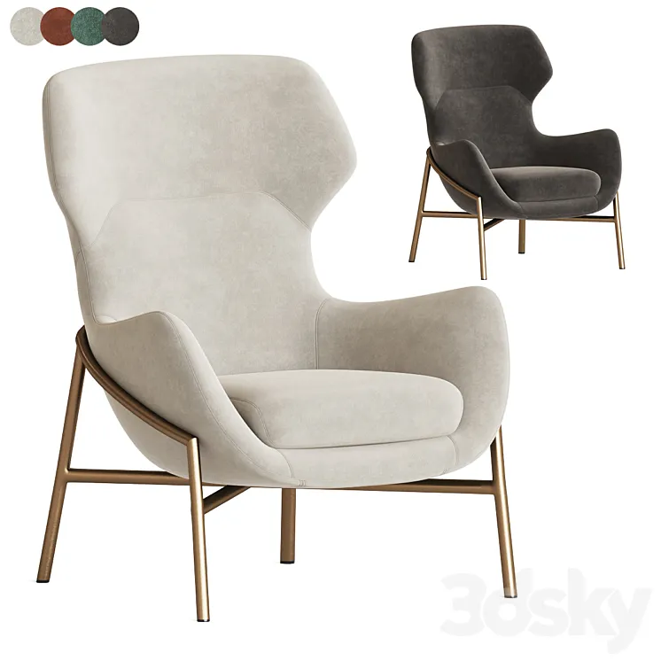 Brera Armchair Giuliomarelli 3D Model Free Download