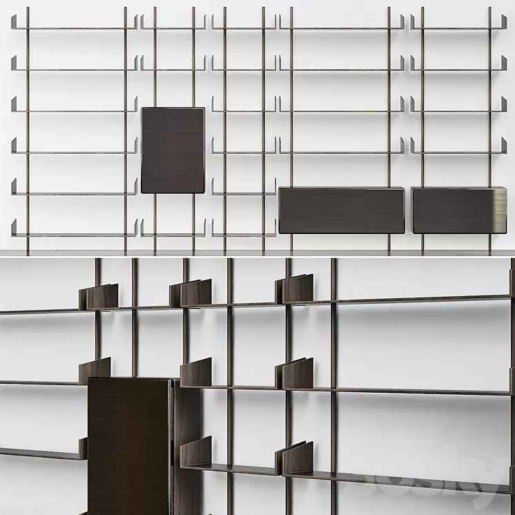 Brera bookcase gallotti & radice 3D Model Brera bookcase gallotti & radice 3D Model