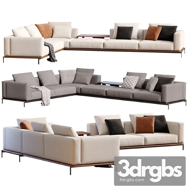 Brera Sofa By Poliform 2 3D Model Download