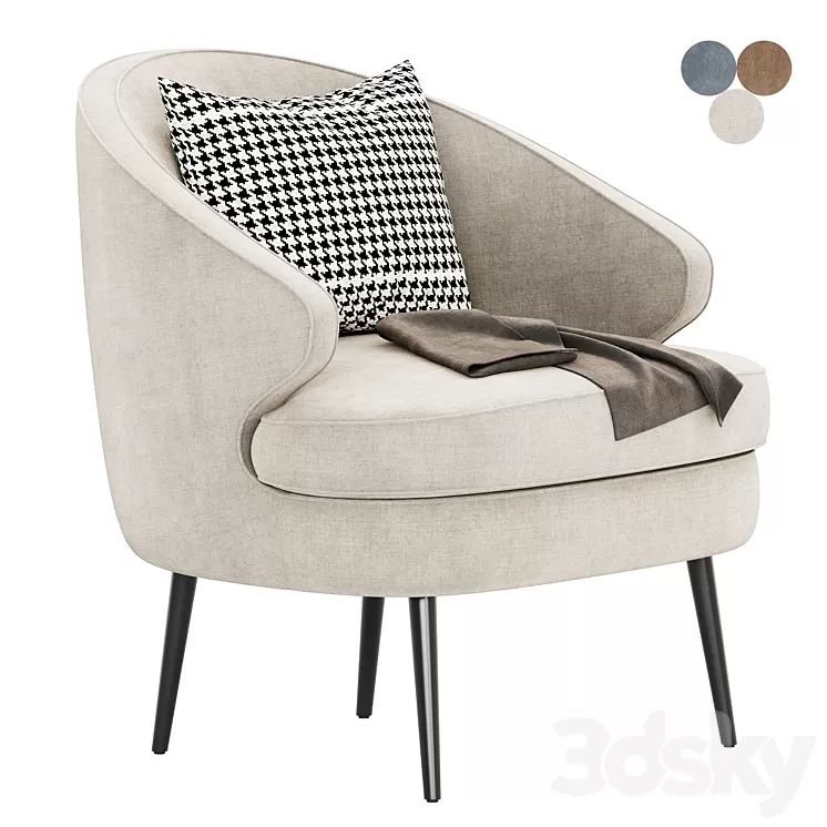 Brevik armchair 3D Model Free Download