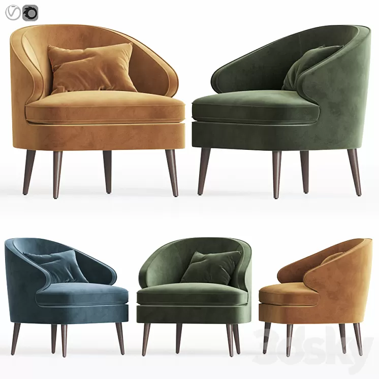 Brevik armchair dantonehome 3D Model