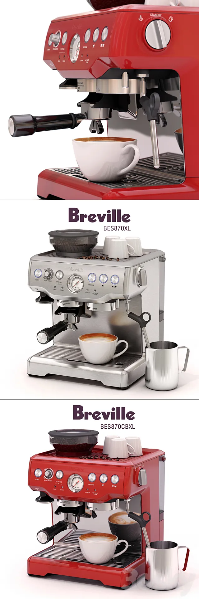 Breville Barista Express BES870XL _ BES870CBXL 3DModel