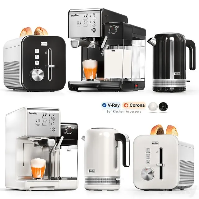 Brevills Set Kitchen Accessory 3D Model