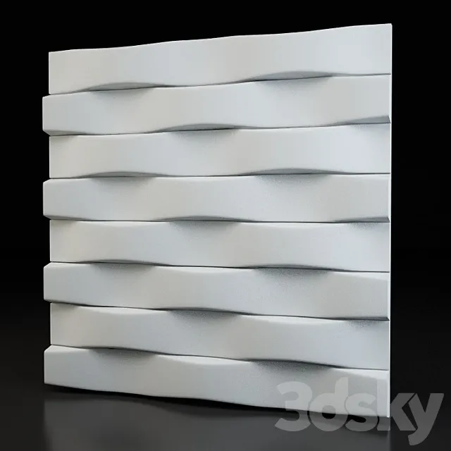 Brick-3d plaster panel 3DModel
