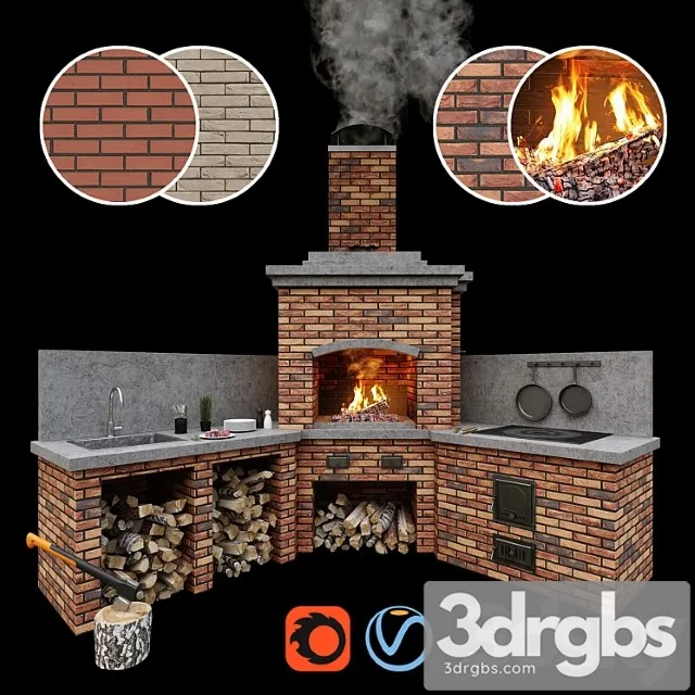 brick bbq 2 3D Model Download brick bbq 2 3D Model Download