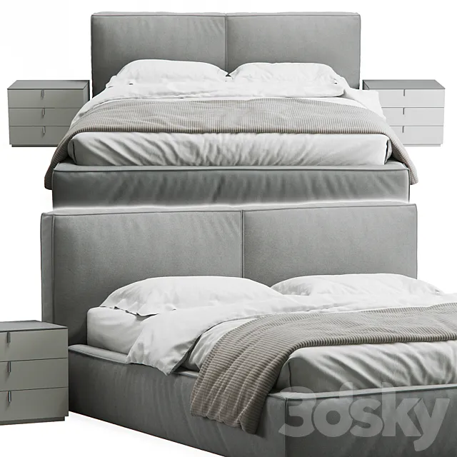 Brick Bed by Novamobili 3D Model Brick Bed by Novamobili 3D Model