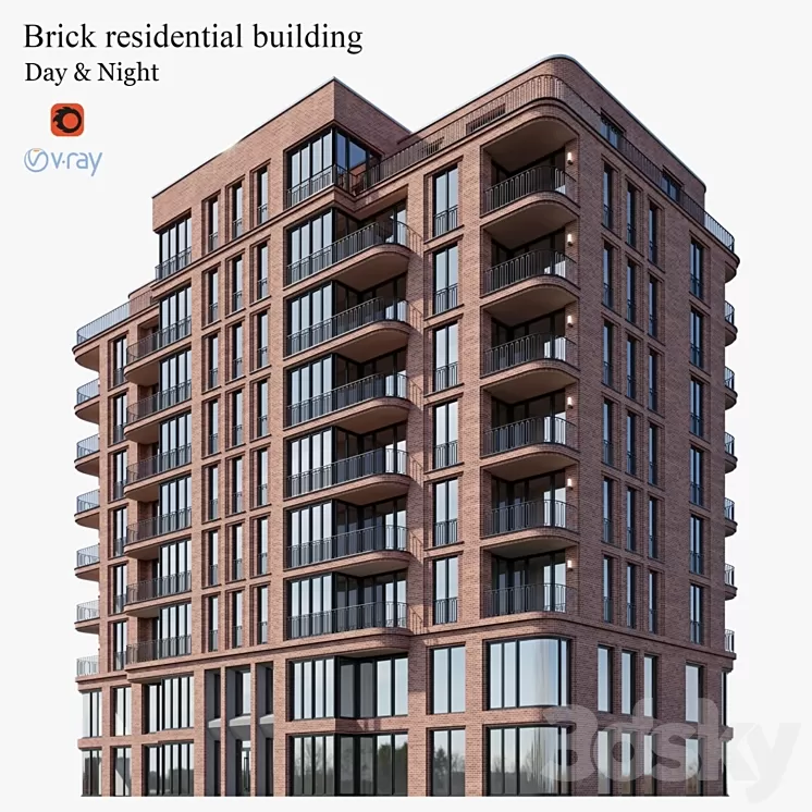 Brick house 3D Model