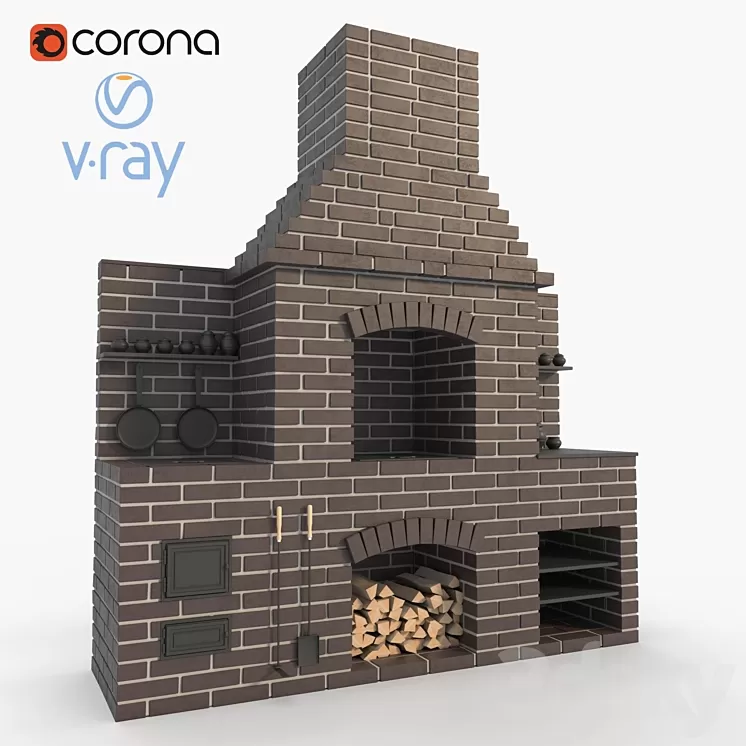 Brick oven 3D Model Brick oven 3D Model