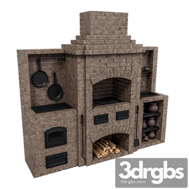 Brick Oven Barbecue 3D Model Download Brick Oven Barbecue 3D Model Download