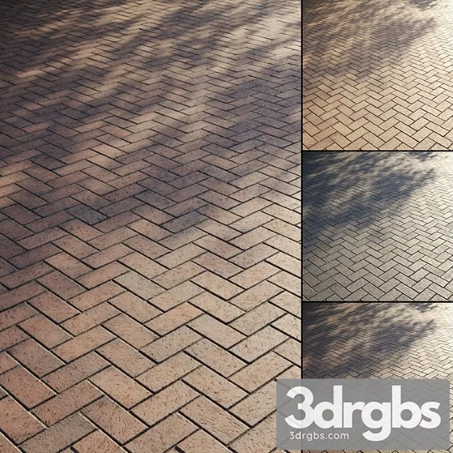 Brick Paving Slabs Type 2 3D Model Download