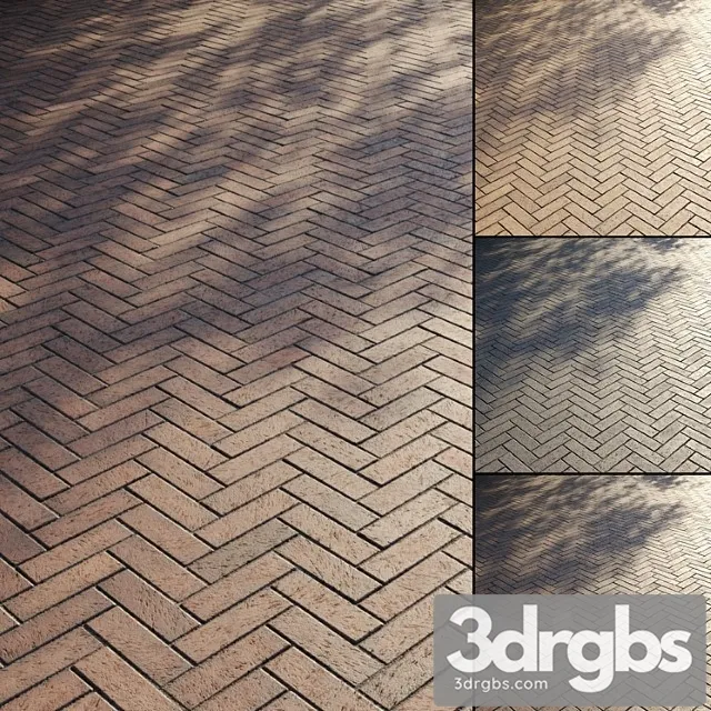 Brick Paving Slabs Type 3 3D Model Download