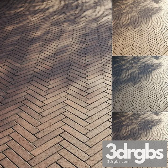 Brick Paving Slabs Type 4 3D Model Download