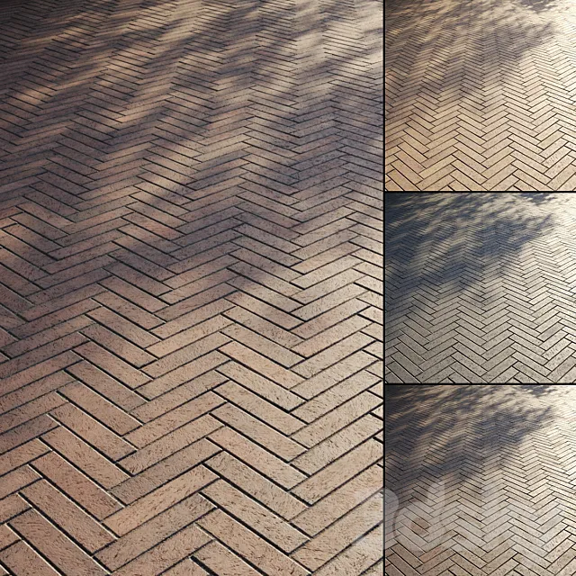 Brick paving slabs Type 4 3D Model Brick paving slabs Type 4 3D Model