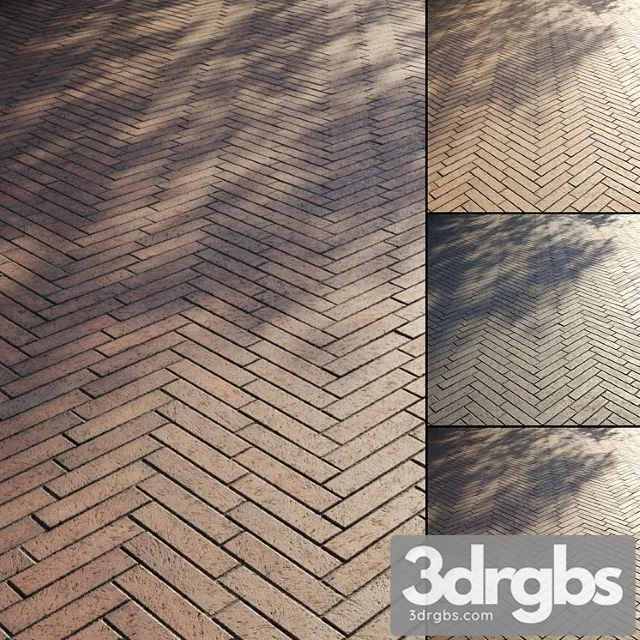 Brick Paving Slabs Type 5 3D Model Download