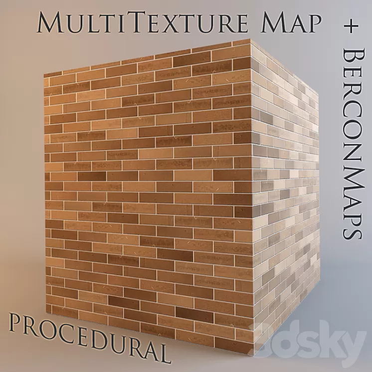 Brick procedural 3D Model