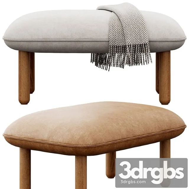 Brick qt ottoman by poppin 2 3D Model Download