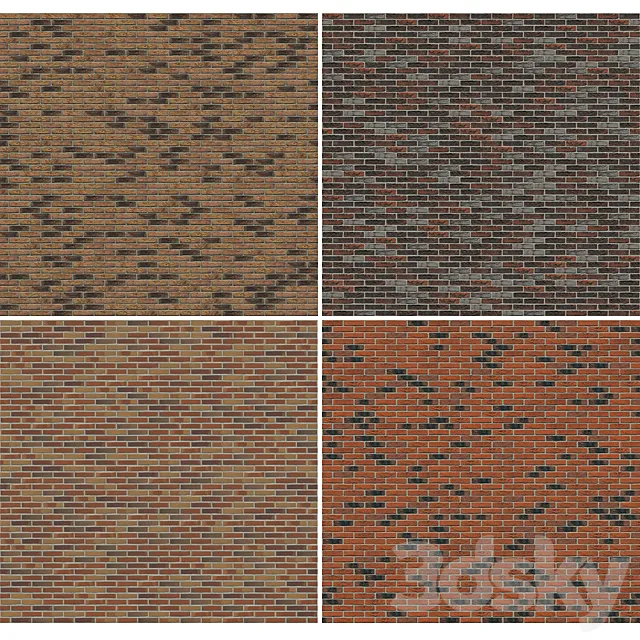 Brick. Seamless texture. Part 1. 3D Model