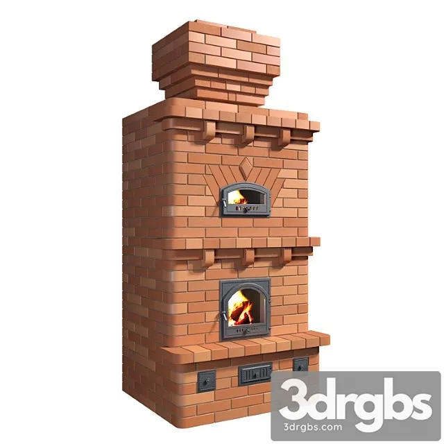 Brick stove 3D Model Download