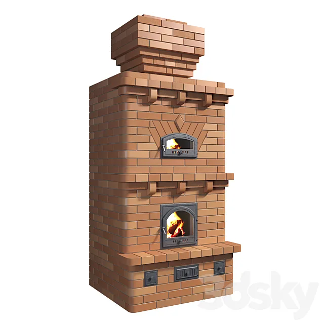 Brick stove 3DModel