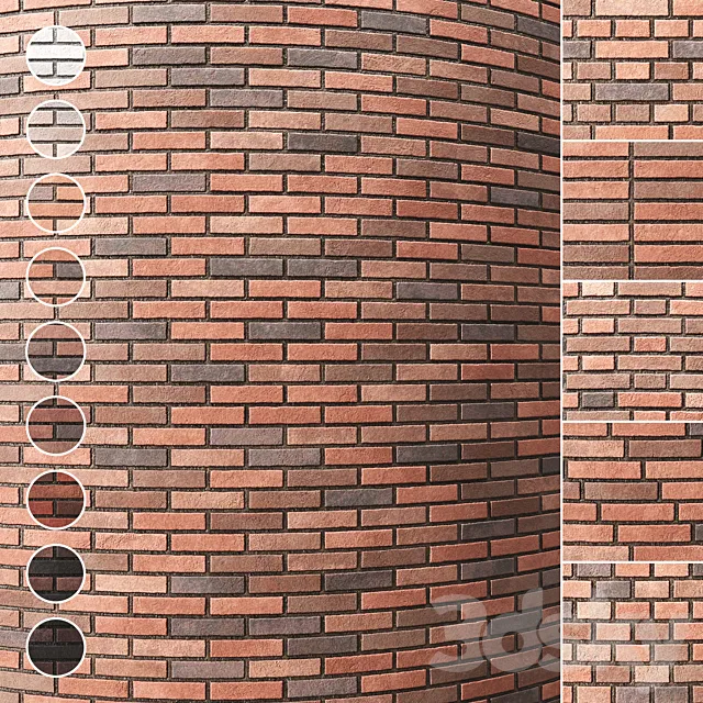 Brick wall 009 3D Model Brick wall 009 3D Model